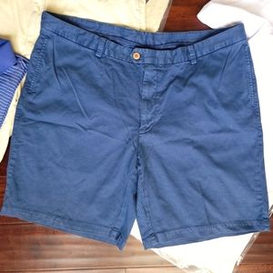42 Turtleson Bristol Twill Golf Shorts Mens 42 Waist Navy Cotton Lycra